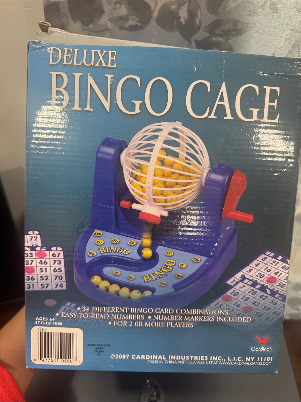 Deluxe Bingo Cage Game - Purple and White